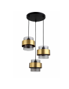 Light Prestige Miele Lampa wisząca E27 3x40W dymny/złoty LP-866/3P SM/GD