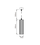 Lampy wiszące - Light Prestige Tokio Lampa wisząca GU10 1x50W czarny LP-787/1P BK - produkt 2