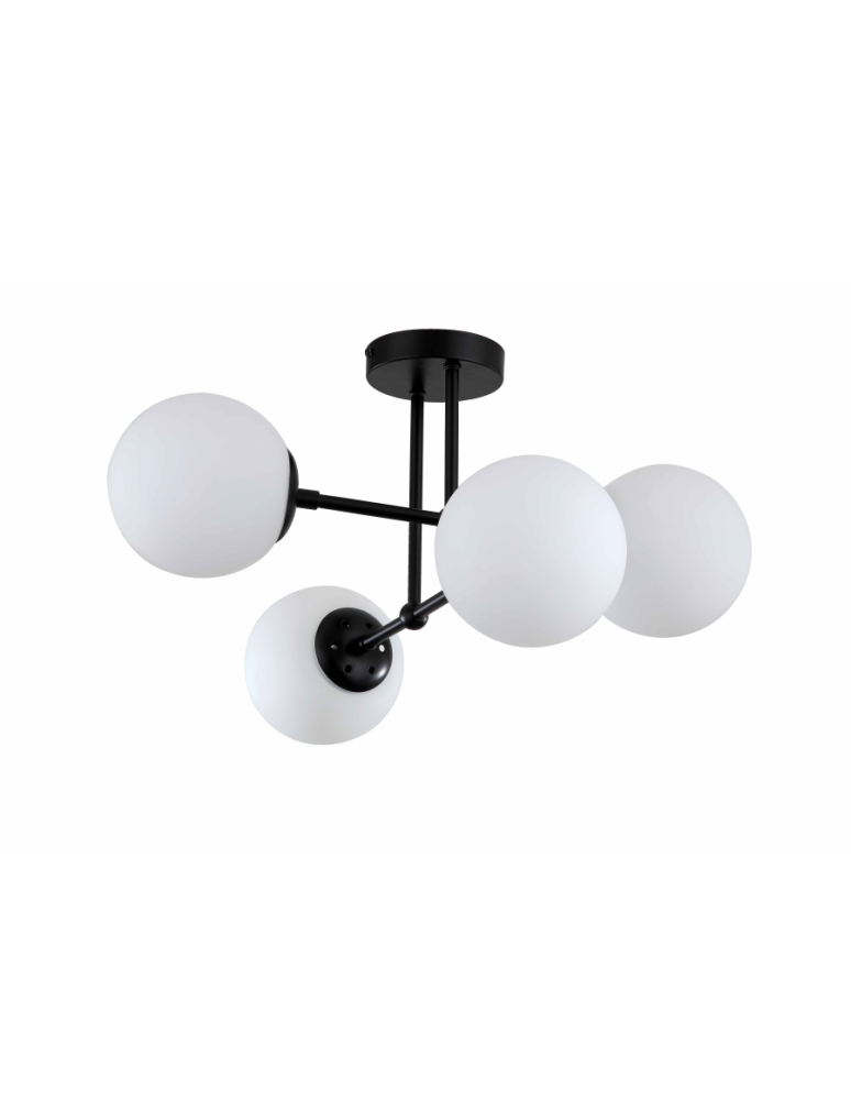 Lampy sufitowe - Light Prestige Roma Lampa wisząca E14 4x40W czarny/biały LP-1345/4P BK - produkt kolory-swiatla.pl 1
