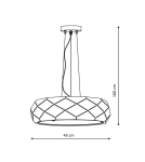 Lampy wiszące - Light Prestige REUS Lampa wisząca E27 3x40W złoty LP-8069/1P GD - produkt 4