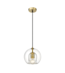 Lampy wiszące szklane - Light Prestige Arette Lampa wisząca E27 1x40W transparentny/złoty LP-133/1P - produkt 1
