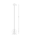 Lampy wiszące szklane - Light Prestige Arette Lampa wisząca E27 1x40W transparentny/złoty LP-133/1P - produkt 2