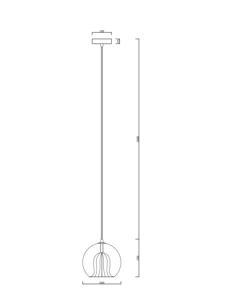 Light Prestige Arette Lampa wisząca E27 1x40W transparentny/złoty LP-133/1P