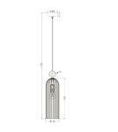 Lampy wiszące pojedyncze - Light Prestige Piega Lampa wisząca E14 1x40W amber LP-939/1P amber - produkt 2