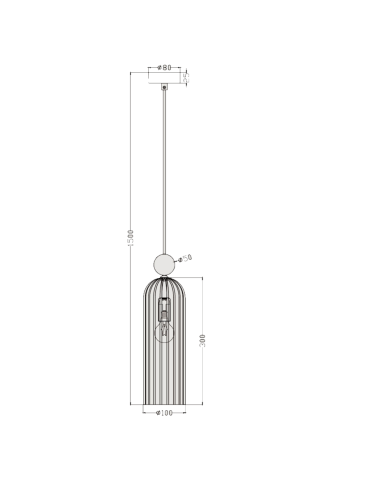 Light Prestige Piega Lampa wisząca E14 1x40W amber LP-939/1P amber - produkt 2