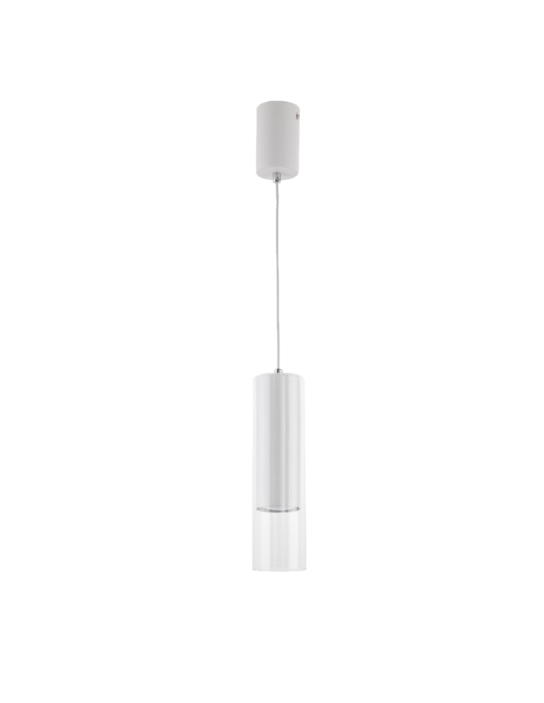 Lampy wiszące - Light Prestige Manacor Lampa wisząca GU10 1x50W biały/transparentny LP-232/1P WH - produkt kolory-swiatla.pl 1