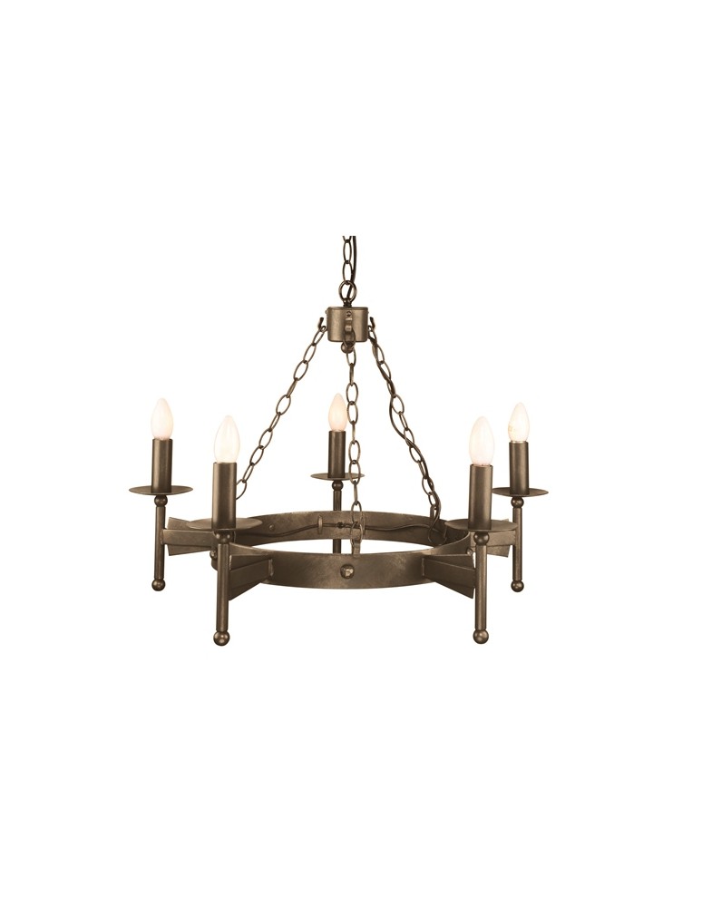 Żyrandole rustykalne - Elstead Lighting Interior Wisząca CROMWELL 5x60W E14 CW5 OLD BRZ - produkt kolory-swiatla.pl 1
