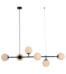 Light Prestige Alisa lampa wisząca czarna białe kulki LP-005/6P BK/WH 6xE14 czarny / biały Light Prestige Alisa lampa wisząca czarna białe kulki LP-005/6P BK/WH 6xE14 czarny / biały
