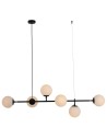 Light Prestige Alisa lampa wisząca czarna białe kulki LP-005/6P BK/WH 6xE14 czarny / biały Light Prestige Alisa lampa wisząca czarna białe kulki LP-005/6P BK/WH 6xE14 czarny / biały