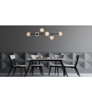 Light Prestige Alisa lampa wisząca czarna białe kulki LP-005/6P BK/WH 6xE14 czarny / biały Light Prestige Alisa lampa wisząca czarna białe kulki LP-005/6P BK/WH 6xE14 czarny / biały