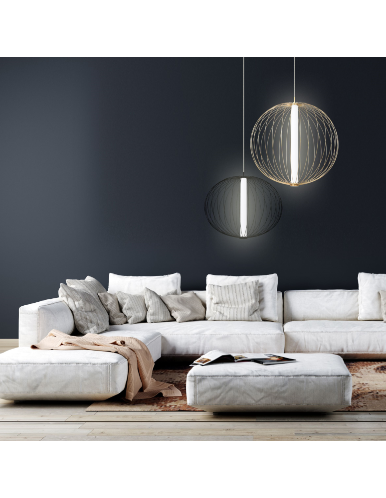 Light Prestige Treviso lampa wisząca duża złota 3000K LP-798/1P L3 GD 1xLED złoty Light Prestige Treviso lampa wisząca duża złota 3000K LP-798/1P L3 GD 1xLED złoty