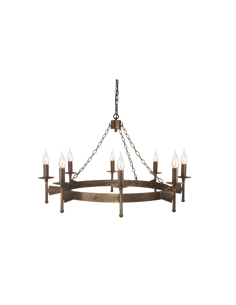 Żyrandole rustykalne - Elstead Lighting Interior Wisząca CROMWELL 8x60W E14 CW8 OLD BRZ - produkt kolory-swiatla.pl 1