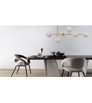 Lampy wiszące - Light Prestige Alisa lampa wisząca białe kulki LP-005/6P WH 6xE14 złoty / biały - product 3