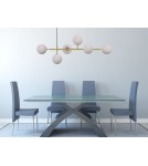 Lampy wiszące - Light Prestige Alisa lampa wisząca białe kulki LP-005/6P WH 6xE14 złoty / biały - product 5