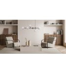 Lampy wiszące - Light Prestige Alisa lampa wisząca białe kulki LP-005/6P WH 6xE14 złoty / biały - product 6