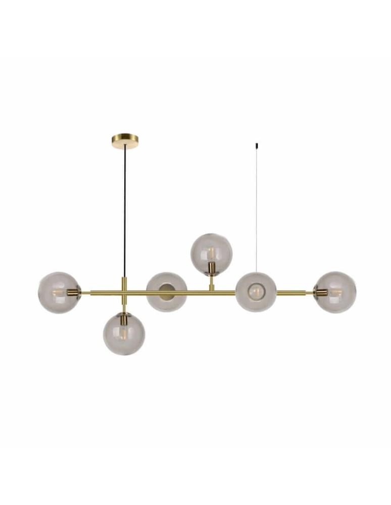 Light Prestige Alisa lampa wisząca transparentne kulki LP-005/6P TR 6xE14 złoty / transparentny