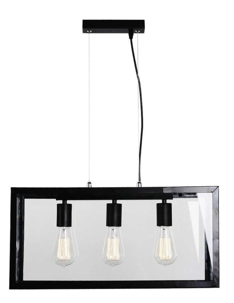 Lampy wiszące - Light Prestige Neapol lampa wisząca LP-9002/3P 3xE27 czarny - produkt kolory-swiatla.pl 1