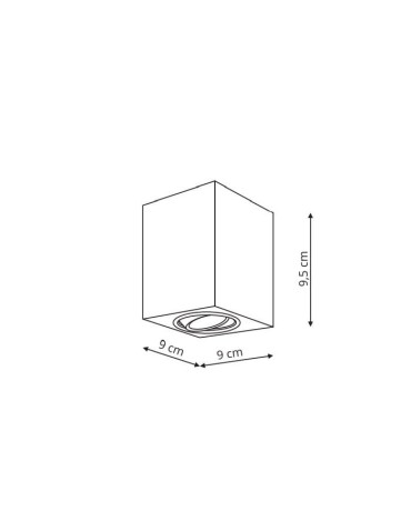 Light Prestige Lyon 1 oprawa natynkowa czarna GU10 czarny LP-5881/1SM BK - produkt 2