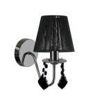 Kinkiety z abażurem - Light Prestige Mona kinkiet czarny 1xE14 czarny LP-5005/1W czarny - produkt 1