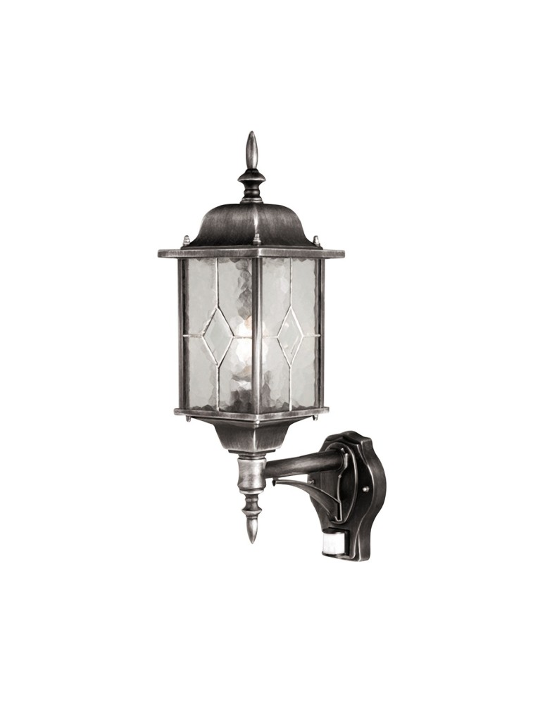 Lampy zewnętrzne z czujnikiem ruchu - Elstead WEXFORD Kinkiet E27 1x100W IP44 Czujnik ruchu Czarny WX1-PIR - produkt kolory-swiatla.pl 1