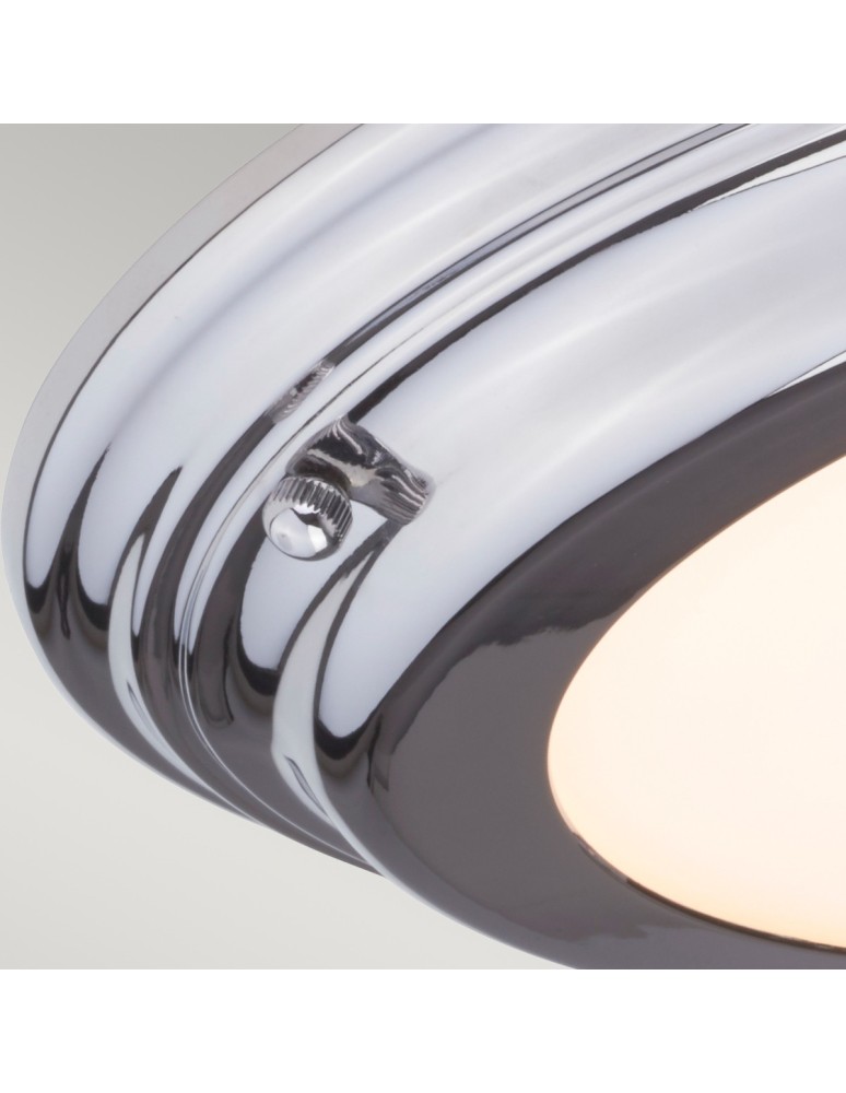 Plafony hermetyczne - Elstead WELLAND Plafon LED 1x25W IP54 Chrom WELLAND-F-PC - produkt kolory-swiatla.pl 2