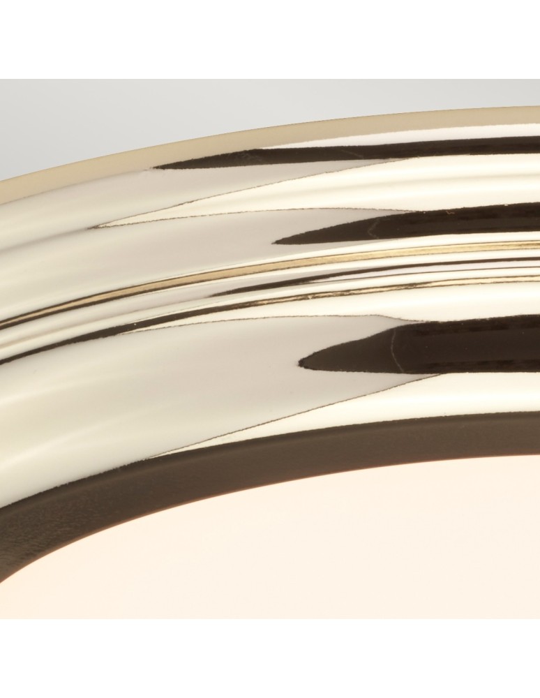 Elstead WELLAND Plafon LED 1x25W IP54 Mosiądz WELLAND-F-PB