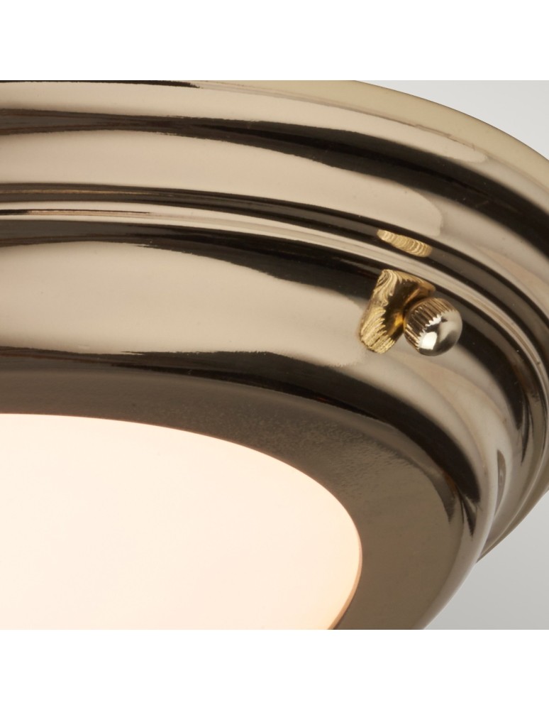 Elstead WELLAND Plafon LED 1x25W IP54 Mosiądz WELLAND-F-PB