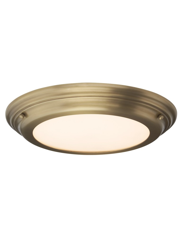 Plafony hermetyczne - Elstead WELLAND Plafon LED 1x25W IP54 Mosiądz Antyczny WELLAND-F-AB - produkt kolory-swiatla.pl 1