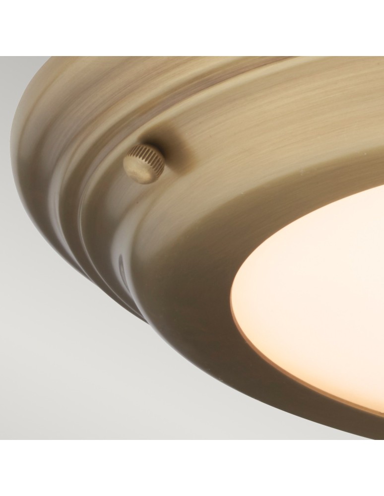 Plafony hermetyczne - Elstead WELLAND Plafon LED 1x25W IP54 Mosiądz Antyczny WELLAND-F-AB - produkt kolory-swiatla.pl 4