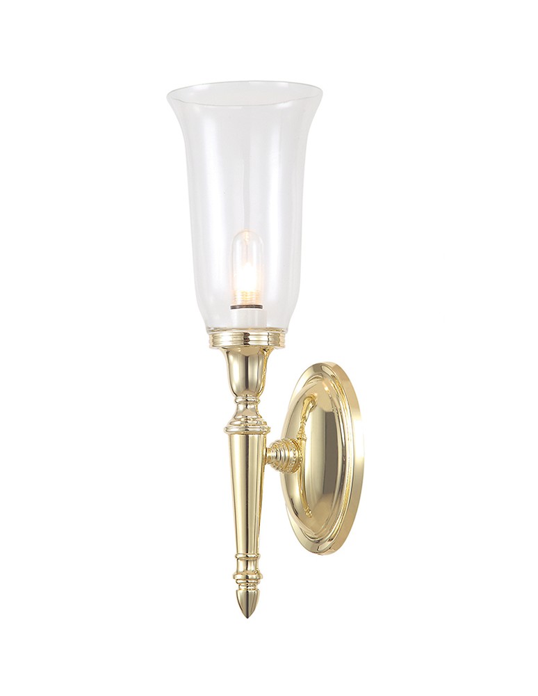 Kinkiety - Elstead Lighting Interior Kinkiet ŁAZIENKOWY DRYDEN2 1x40W G9 BATH/DRYDEN2 PB - produkt kolory-swiatla.pl 1