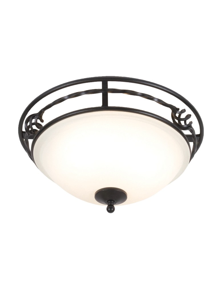 Lampy sufitowe - Elstead PEMBROKE Plafon E27 2x60W Czarny PB-F-A-BLACK - produkt kolory-swiatla.pl 1