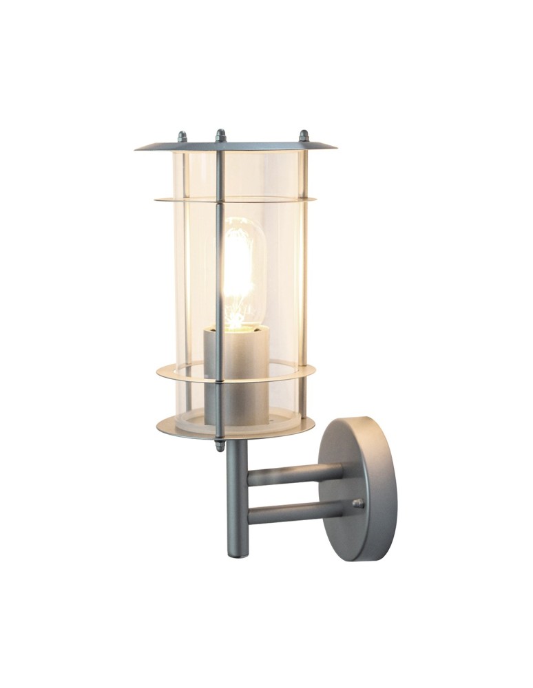 Kinkiety zewnętrzne - Elstead ORDRUP Kinkiet E27 1x60W IP44 Srebrny ORDRUP - produkt kolory-swiatla.pl 1