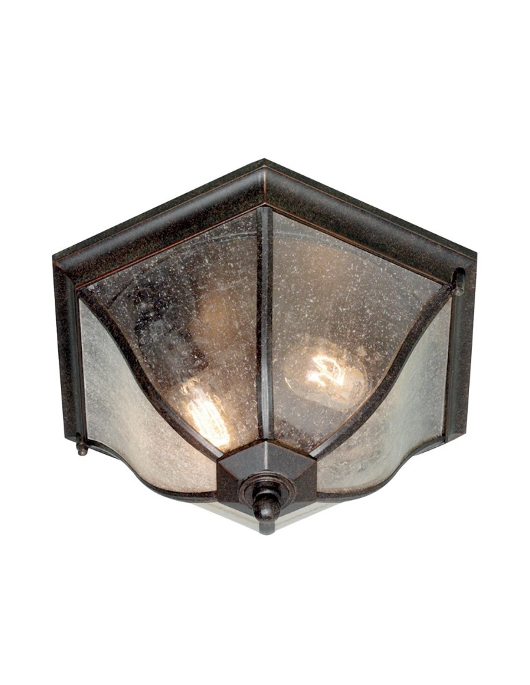 Lampy zewnętrzne sufitowe - Elstead NEW ENGLAND Plafon E27 2x60W IP44 Brązowy NE8-M - produkt kolory-swiatla.pl 1