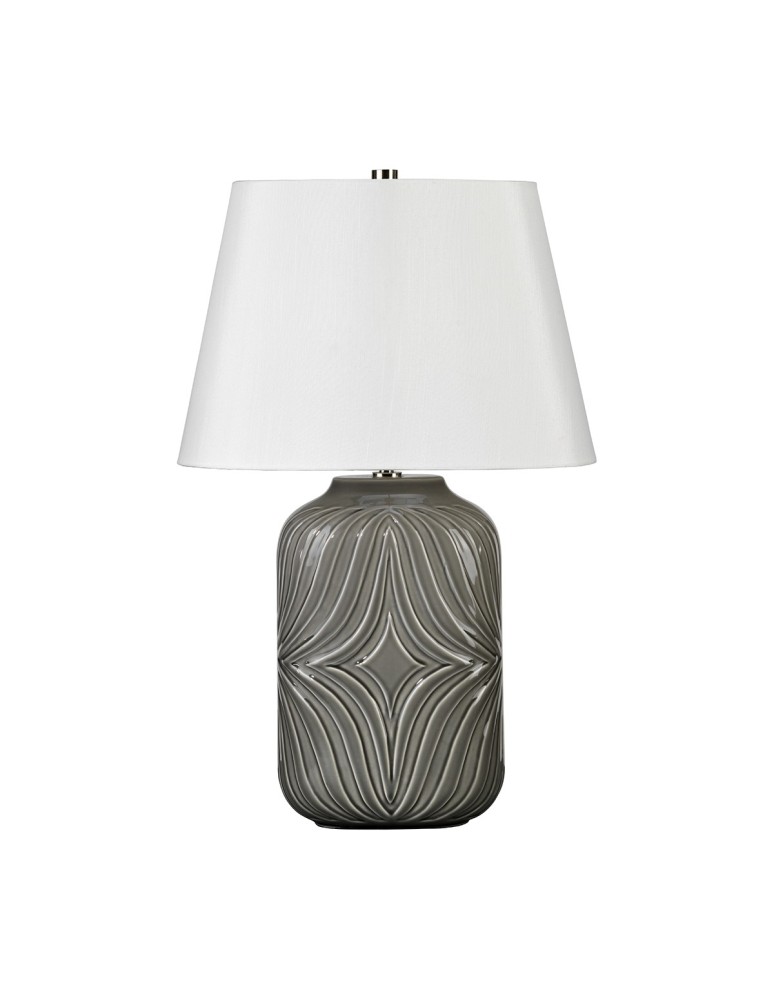 Lampy stołowe z abażurem - Elstead MUSE Lampa Stołowa E27 1x60W Szary MUSE-TL-GREY - produkt kolory-swiatla.pl 1