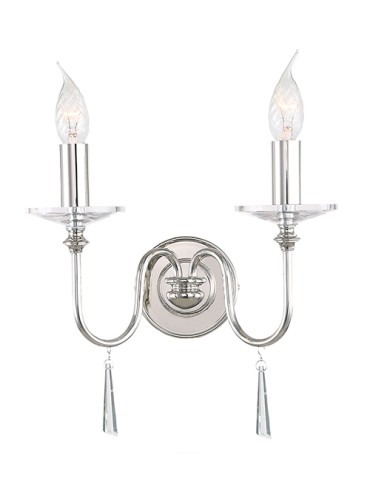 Elstead FINSBURY PARK 2x60W E14 FP2 POL NICKEL Kinkiet