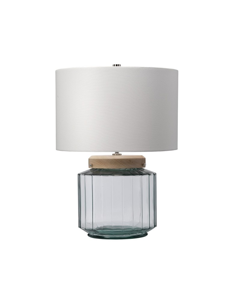 Lampy stołowe z abażurem - Elstead LUGA Lampa Stołowa E27 1x60W Dymiony LUGA-TL-NATURAL - produkt kolory-swiatla.pl 1