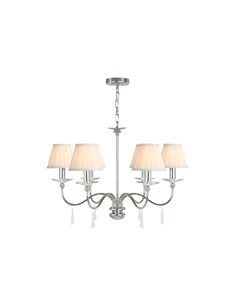 Żyrandole retro - Elstead FINSBURY PARK 6x60W E14 FP6 POL NICKEL Wisząca - produkt kolory-swiatla.pl 1