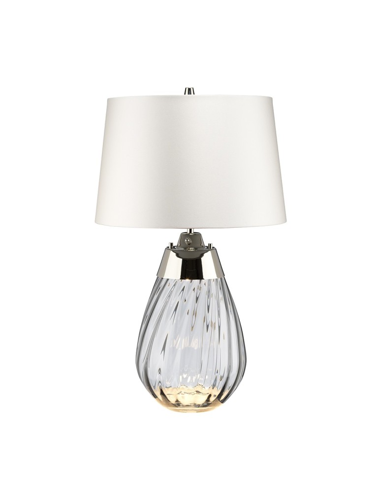 Lampy stołowe z abażurem - Elstead LENA Lampa Stołowa E27+GU10 1x60W+1x7W Przydymiony/Biały LENA-TL-S-SMOKE-OWSS - produkt kolory-swiatla.pl 1