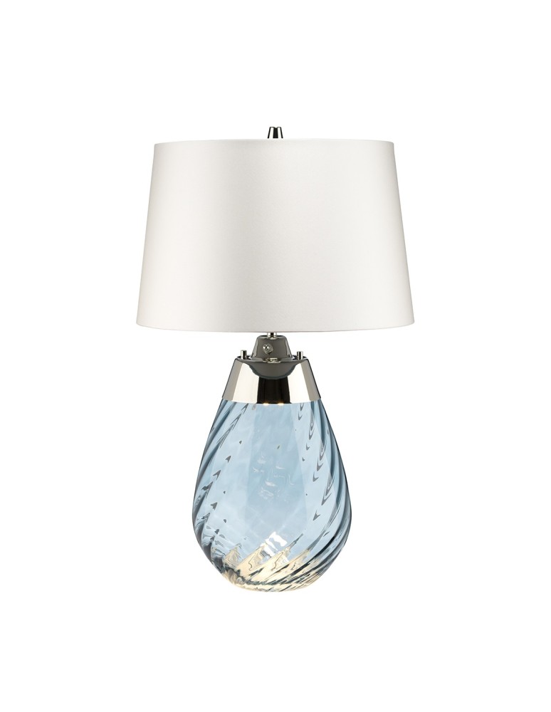Lampy stołowe z abażurem - Elstead LENA Lampa Stołowa E27+GU10 1x60W+1x7W Niebieski/Biały LENA-TL-S-BLUE-OWSS - produkt kolory-swiatla.pl 1