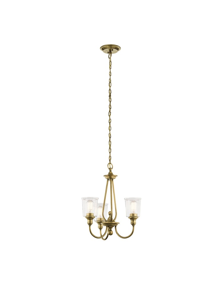 Żyrandole retro - Elstead WAVERLY Żyrandol E27 3x60W Mosiądz KL-WAVERLY3-NBR - produkt kolory-swiatla.pl 1
