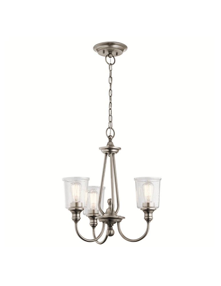 Żyrandole retro - Elstead WAVERLY Żyrandol E27 3x60W Cynkowy KL-WAVERLY3-CLP - produkt kolory-swiatla.pl 1