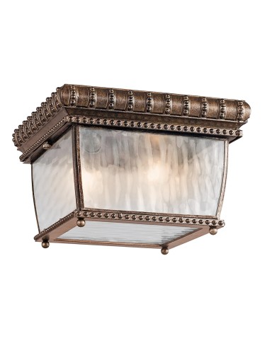 Elstead VENETIAN RAIN Plafon E14 2x40W IP44 Szczotkowany Brąz KL-VENETIAN-F