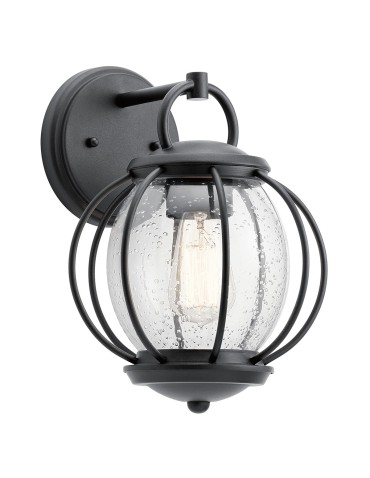 Elstead VANDALIA Kinkiet E27 1x60W IP44 Czarny KL-VANDALIA2-S