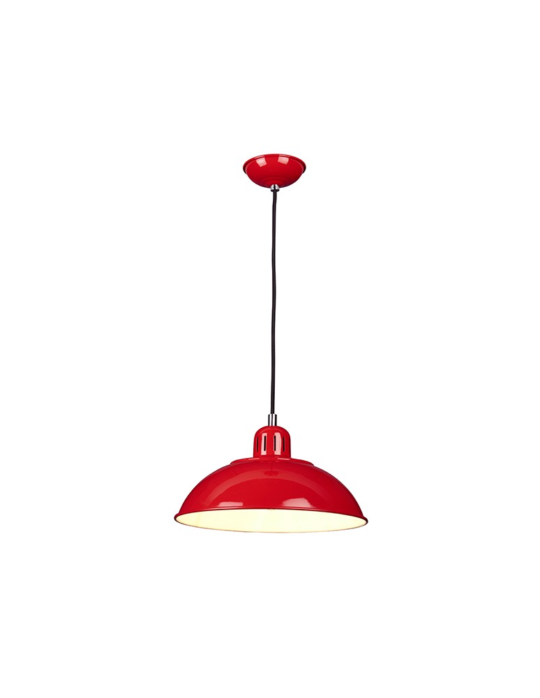 Lampy wiszące - Elstead Lighting Interior Wisząca FRANKLIN 1x60W E27 FRANKLIN/P RED - produkt kolory-swiatla.pl 1