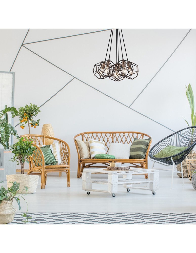 Żyrandole - Elstead ROCKLYN Żyrandol E27 6x100W Stalowy KL-ROCKLYN6-RS - product kolory-swiatla.pl 2