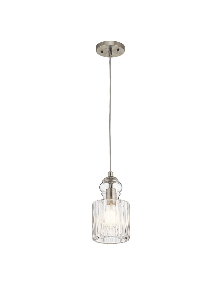 Lampy wiszące - Elstead RIVIERA Wisząca E27 1x60W Nikiel KL-RIVIERA-P-B - produkt kolory-swiatla.pl 1