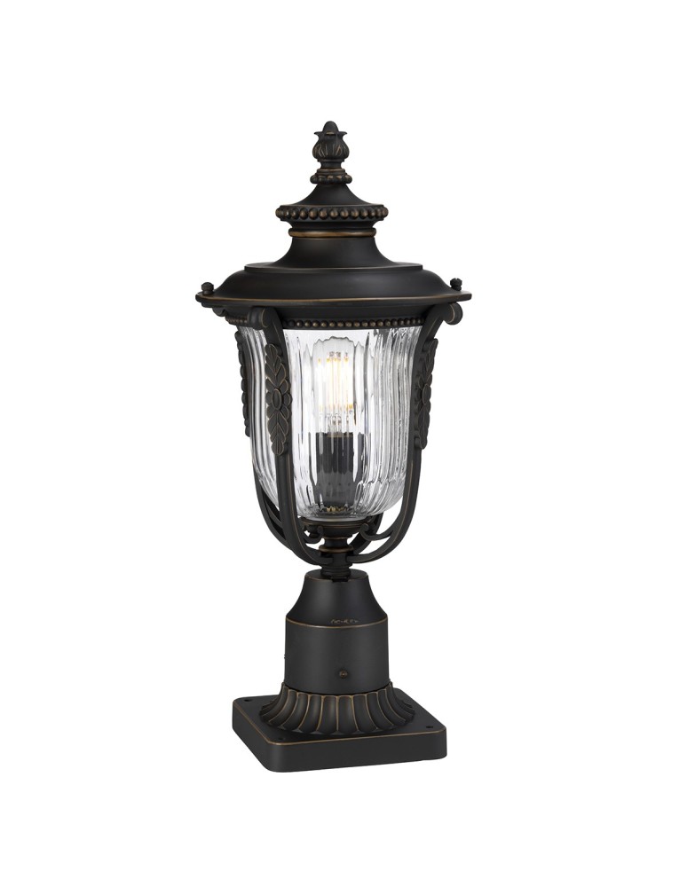 Lampy ogrodowe stojące - Elstead LUVERNE Stojąca Zewnętrzna E27 1x150W IP44 Antyczny Brąz KL-LUVERNE3-M - produkt kolory-swiatla.pl 1