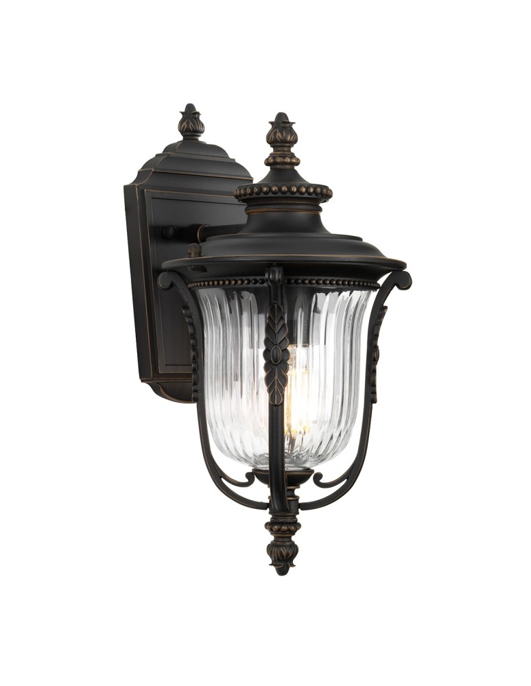 Kinkiety zewnętrzne - Elstead LUVERNE Kinkiet E27 1x100W IP44 Antyczny Brąz KL-LUVERNE2-S - produkt kolory-swiatla.pl 1