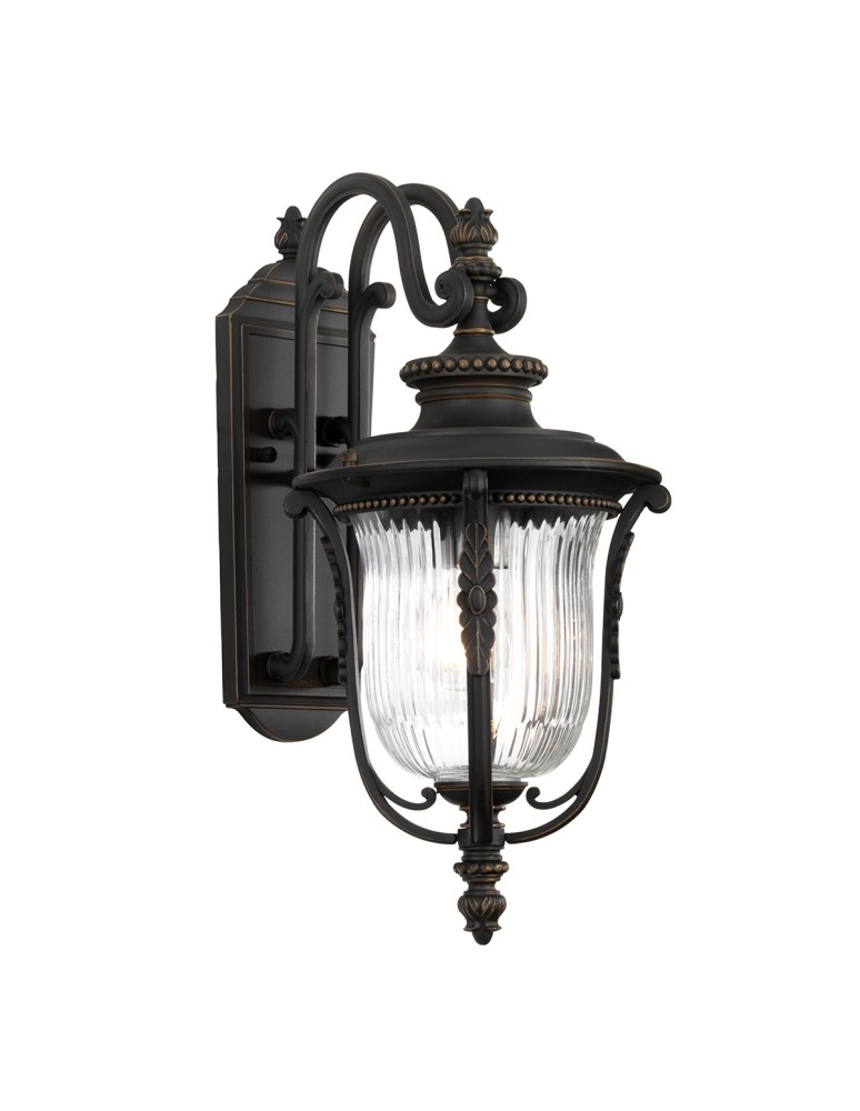 Kinkiety zewnętrzne - Elstead LUVERNE Kinkiet E27 1x100W IP44 Antyczny Brąz KL-LUVERNE2-M - produkt kolory-swiatla.pl 1