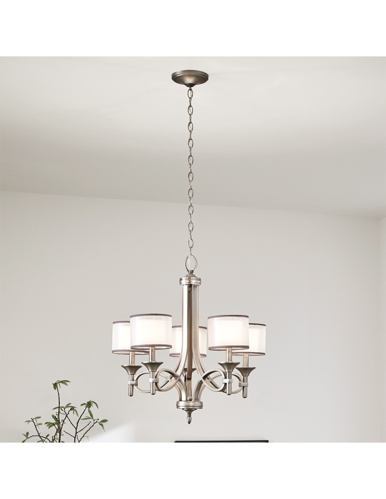 Elstead LACEY Żyrandol E14 5x60W Cynkowy KL-LACEY5-AP